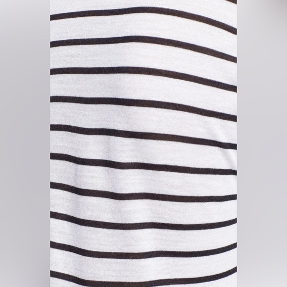 Rag & Bone black and white striped thin scoop neck tee size M - Picture 4 of 7